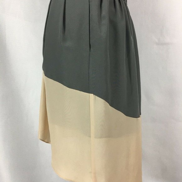 **3/$20** - BCBG High Low Color-Block Silk Skirt - Sz XS - Picture 5 of 9